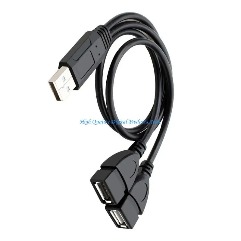 U2JE USB2.0アダプターダブルUSB女性Yラップトップ/タブレット/スマートフォンデータ送信充電用のスプリッター充電ケーブル