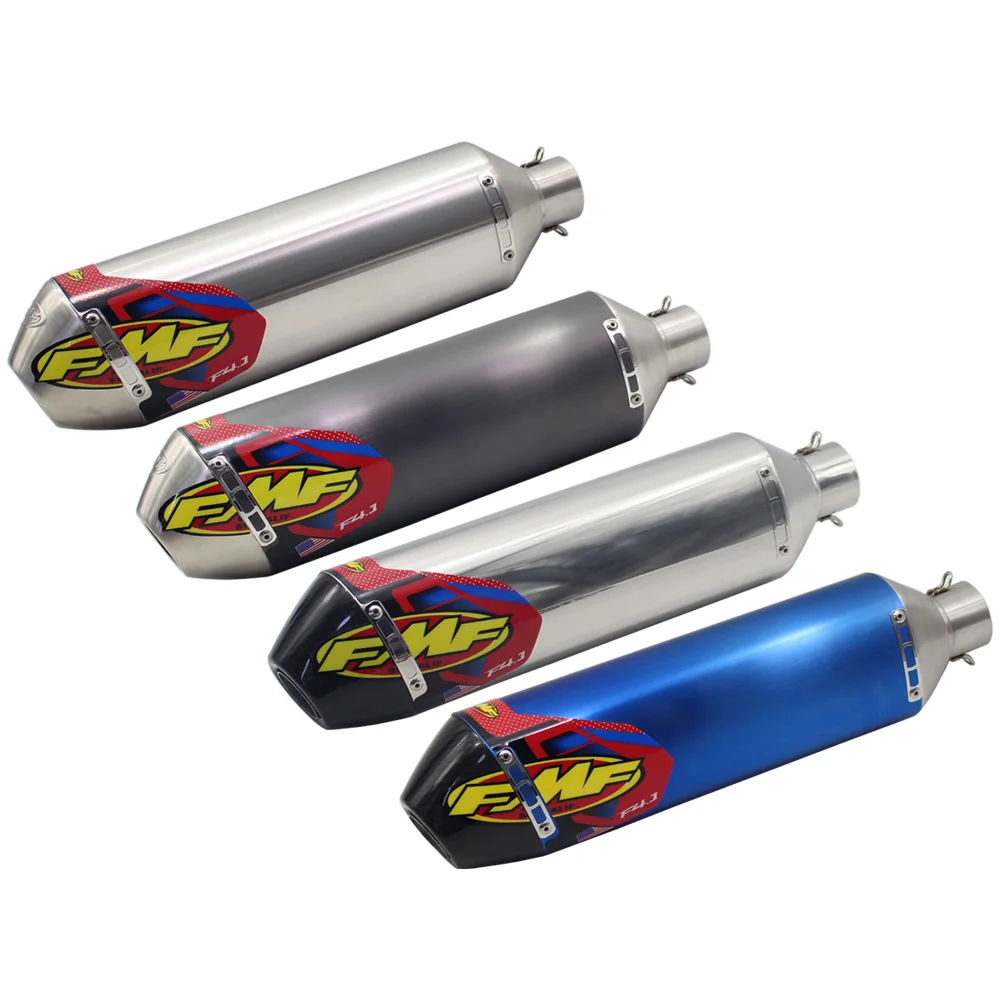 

Inlet 51mm Motorcycle Exhaust Pipe Muffler FMF Escape Moto Universal for KTM ATV CRF150F WR450 LD450 EXC GW250 CBR300 RC390 etc