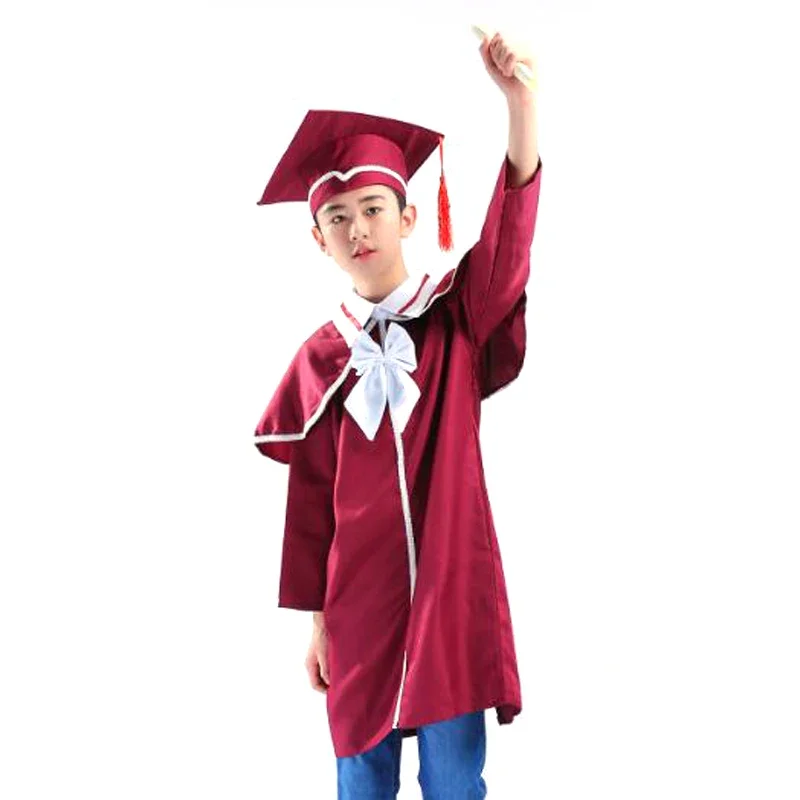 Bambini studenti Performance Costumes Academic Bachelor Gown Kindergarten Kids Dr Clothes abiti da scapolo graduati Dr cap