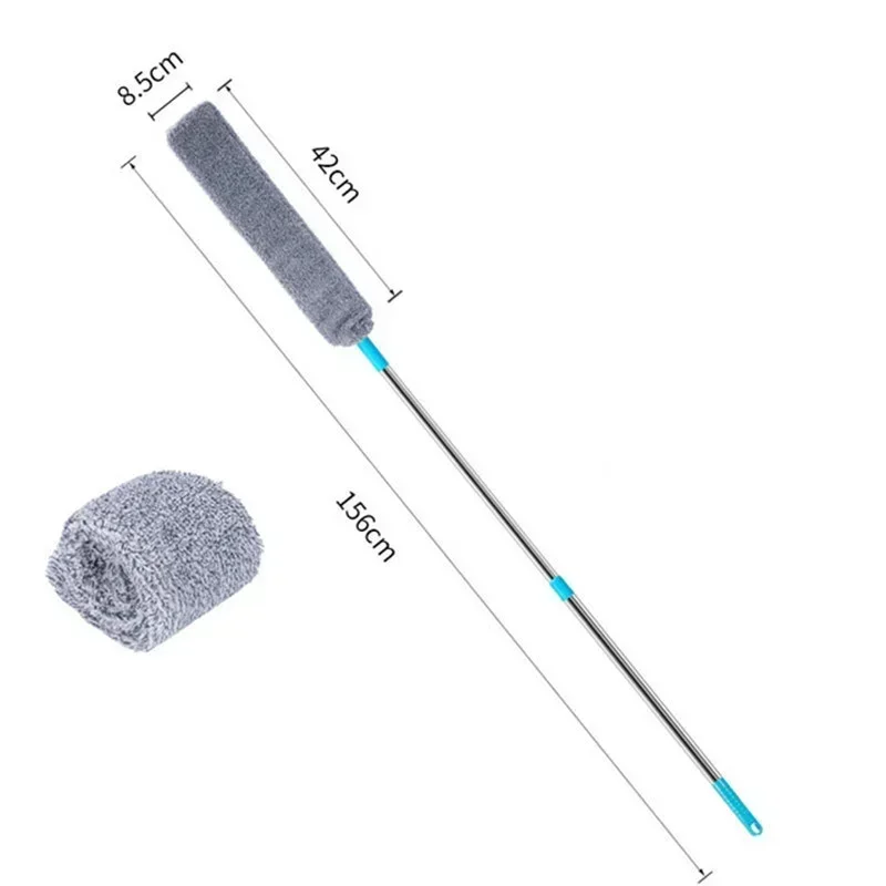 Brosse à poussière télescopique à long manche, nettoyeur d'espace, chevet, canapé, livres, dépoussiérage, ménage, outils