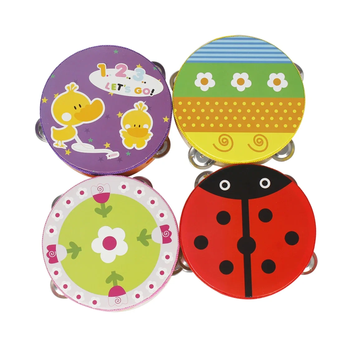 IRIN 6 Inch Tambourine Animal Cartoon Pattern Lovely HandDrum Musical Percussion Baby Music Enlightenment Kid Birthday Gifts