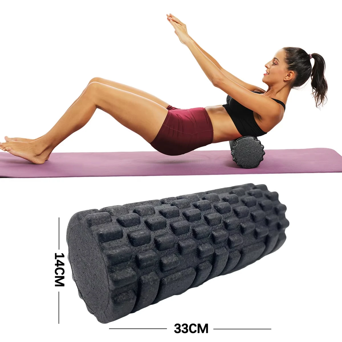 33 cm Fitness Schaum Roller Yoga Massage Roller EPP Pilates Schaum Körper Muskel Massage Roller Therapie Übungen Gym Hause übung