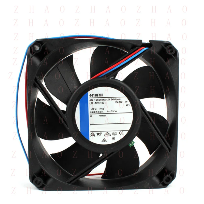 L+ Cooling Fan 120*120*25mm For Ebmpapst 4418FNH 48V 250mA 12W