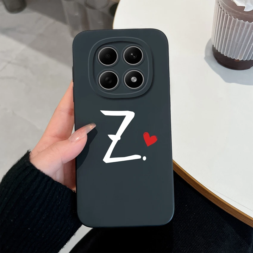 Niedliche Buchstaben Handyhülle für Redmi Note 15 15Pro 4G Gehäuse Weiche Matte Silikon Linsenschutz Hülle für Redmi Note15 15 Pro Schale – Detail 26