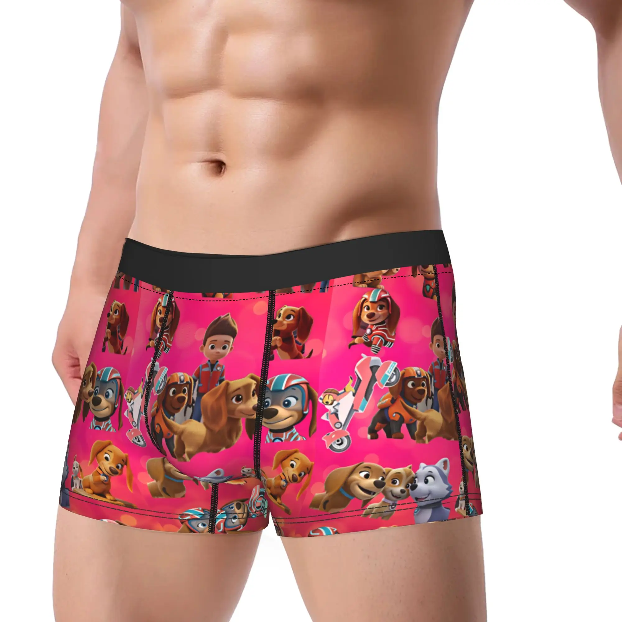 Paw Dogs Liberty Character Various Poses Boxer Shorts 3D Pouch Underwear Hot Sale Design Boxer Brief Funny Men Panties Plus Size