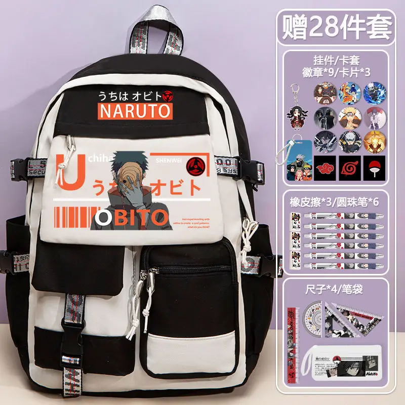 Naruto New Cartoon Student Schoolbag Large Capacity Casual and Lightweight Shoulder Pad Waterproof Stain Resistant Backpack