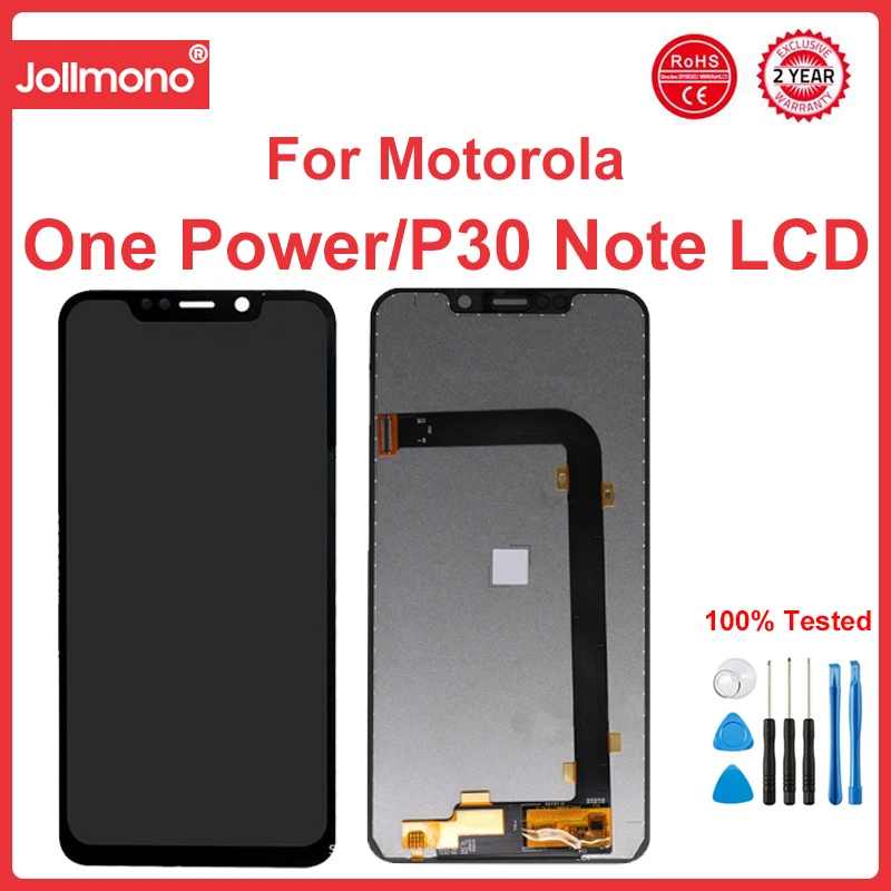 

6.2" For Motorola P30 note LCD XT1942 Display Touch Screen Digitizer Assembly Replacement for Moto One Power LCD