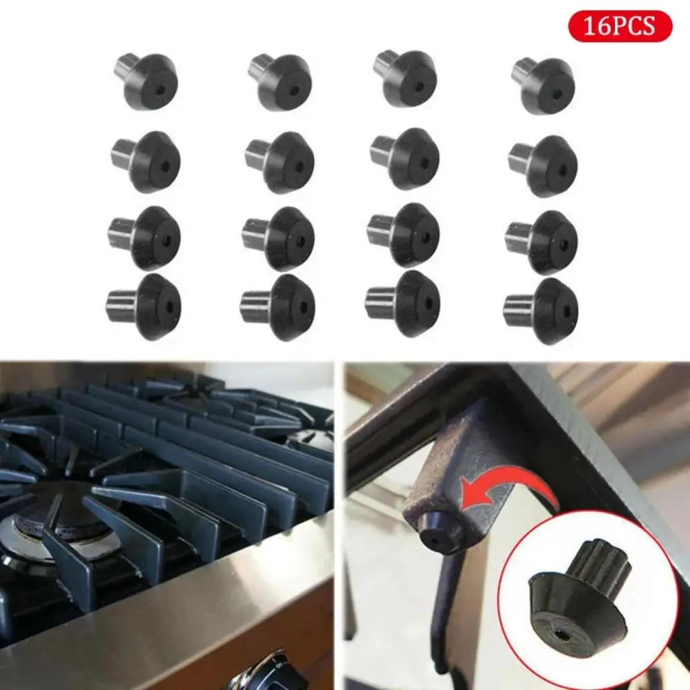 16PCS Gas Range Burner Grate Foot Compatible Stove Gas Stove Burner Foot Rubber Feet For Gas Stove Replacement Parts WB02T10461