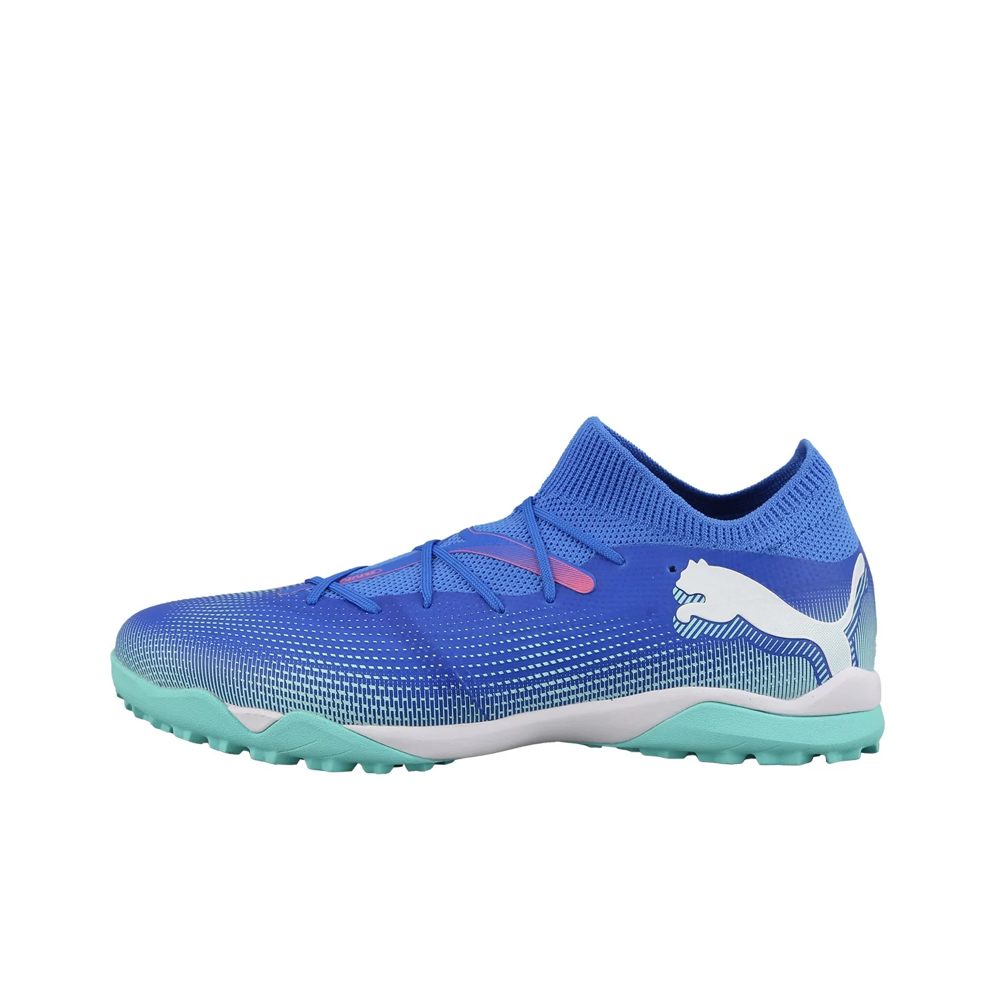 PUMA FUTURE 7 MATCH Abrasion Resistant Soccer Shoes Men's Blue Green 107937-01