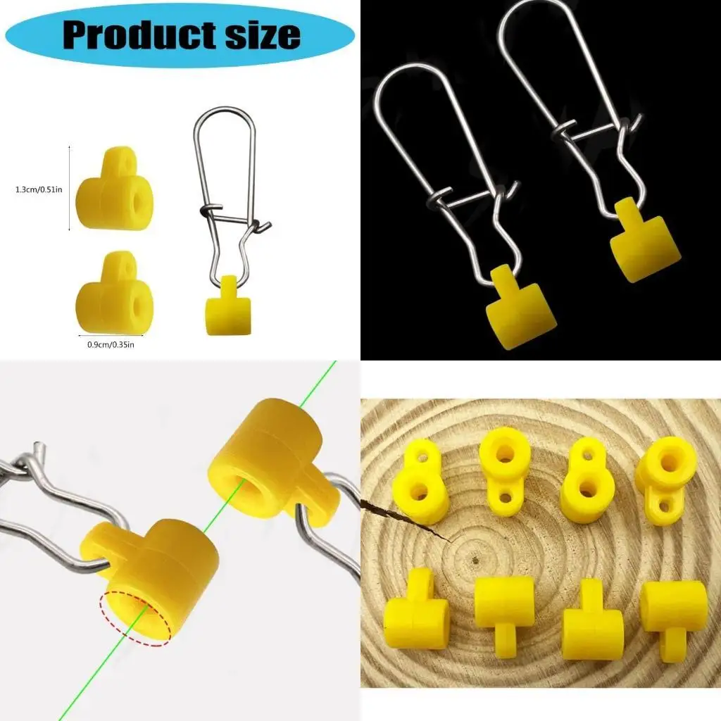 

Y1UC 50pcs Fishing Sinkers Line Connector Sinkers Slider Heavy Duty Swivels Saltwater Fishing Line Sinkers Slides Lock