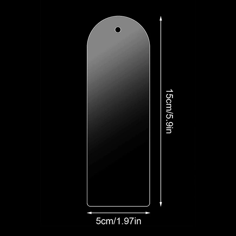 Blank Helder Acryl Bladwijzers 20 Stuks Rechthoek Handwerk Transparante Acryl Boek Markers Met 20 Stuks Kleine Bladwijzer Kwastjes