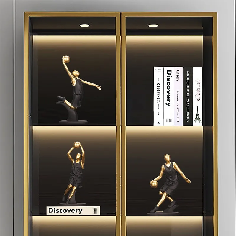 Modern Creative Basketball Player Figurine Art Decor for TV Stand Desktop Office Living Room Wine Cabinet Housewarming Gift Home
