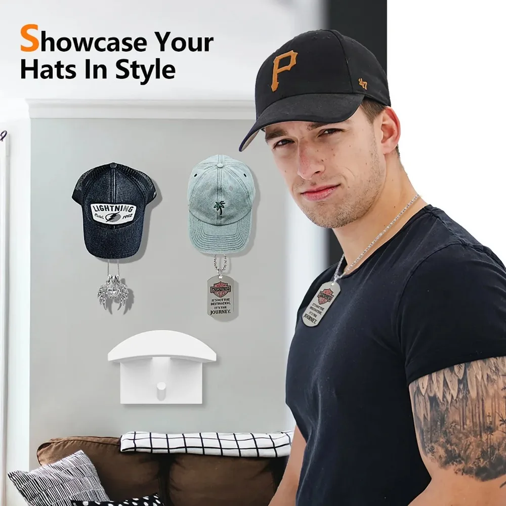 2/4/8/10 Pieces Baseball Casual Hat Storage Box Without Drilling Portable Cap Holder Support Caps Accessories for Caps Organizer