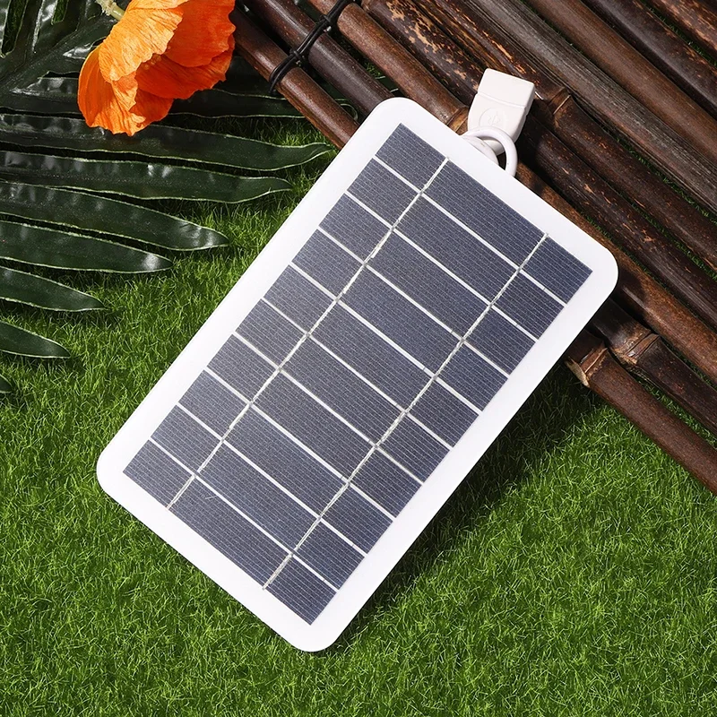 Panel Solar de 2W con USB, cargador de teléfono para exteriores, impermeable para senderismo y Camping, carga Solar portátil, fuente de alimentación móvil de 5V