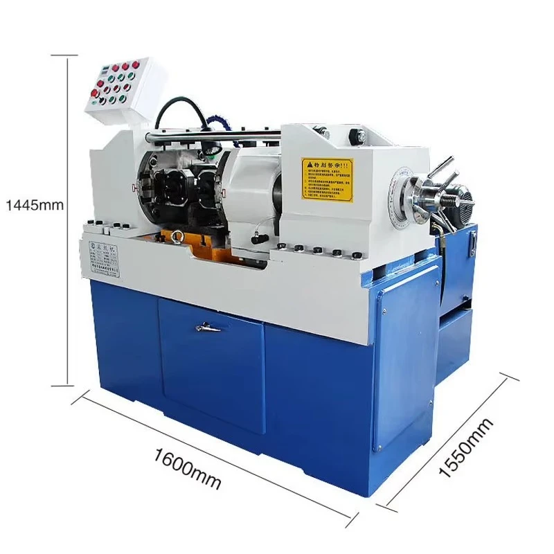 Two Roller Thread Rolling Machine Horizontal Thread Forming Equipment For Making Stud Bolt Stainless Steel Thread Parts