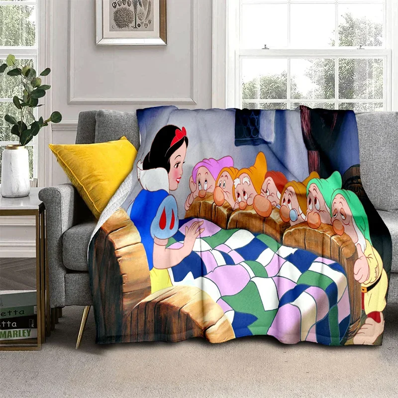 Cartoon 29 Stijl Sneeuwwitte Prinses Meisje Zachte Flanellen Deken Voor Bed Slaapkamer Sofa Picknick, Gooi Deken Voor Buiten Vrije Tijd 3d