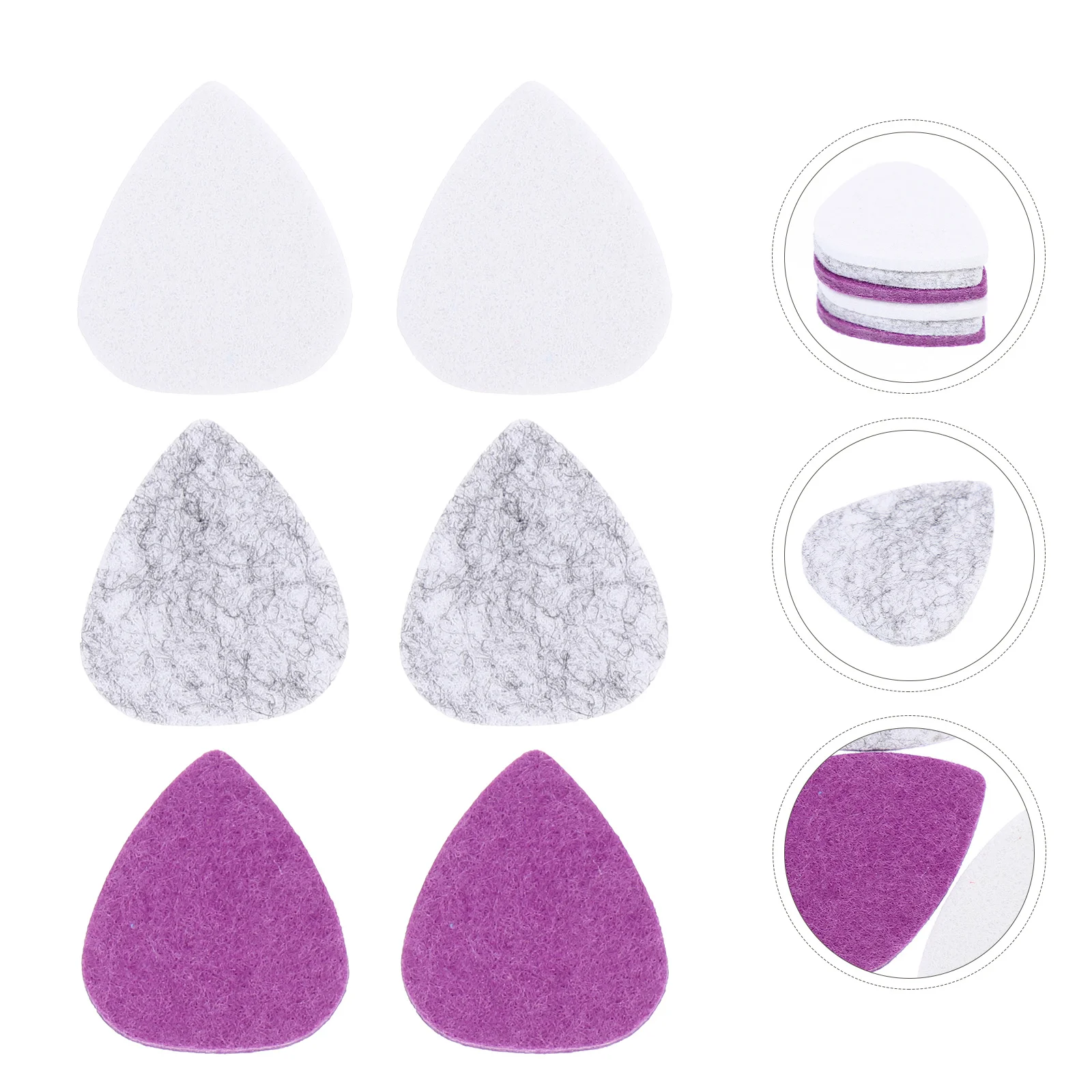 

6Pcs Felt Guitar Picks Sturdy Wool Professional Plectrums for Guitar Practice Playing Accessories Ukulele Plectrum