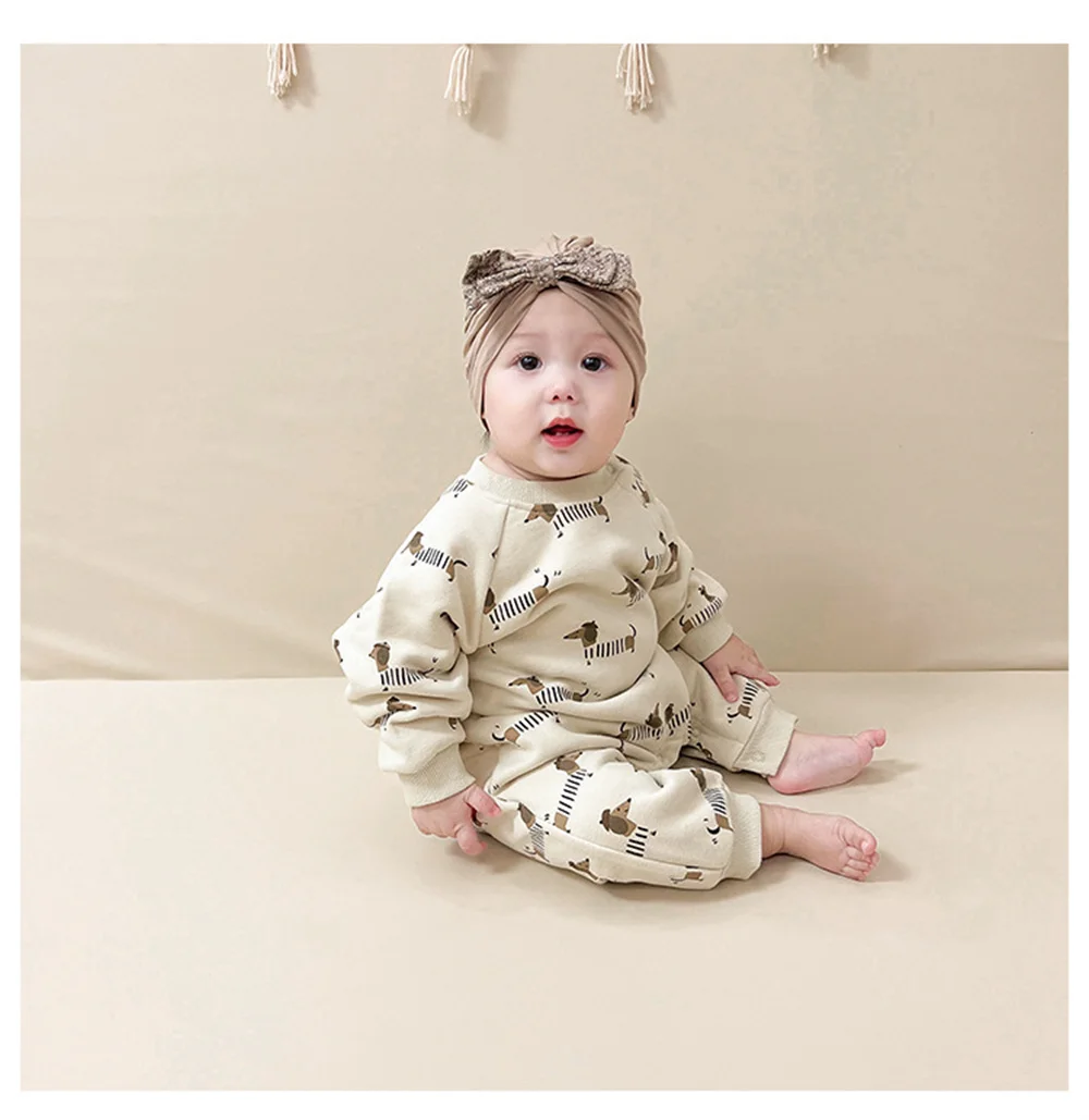 Autumn Clothing Cotton Clothes Baby Boys Girls Long Sleeve Thickening Pajamas Winter Newborn Rompers Crawling Clothes Jumpsuit