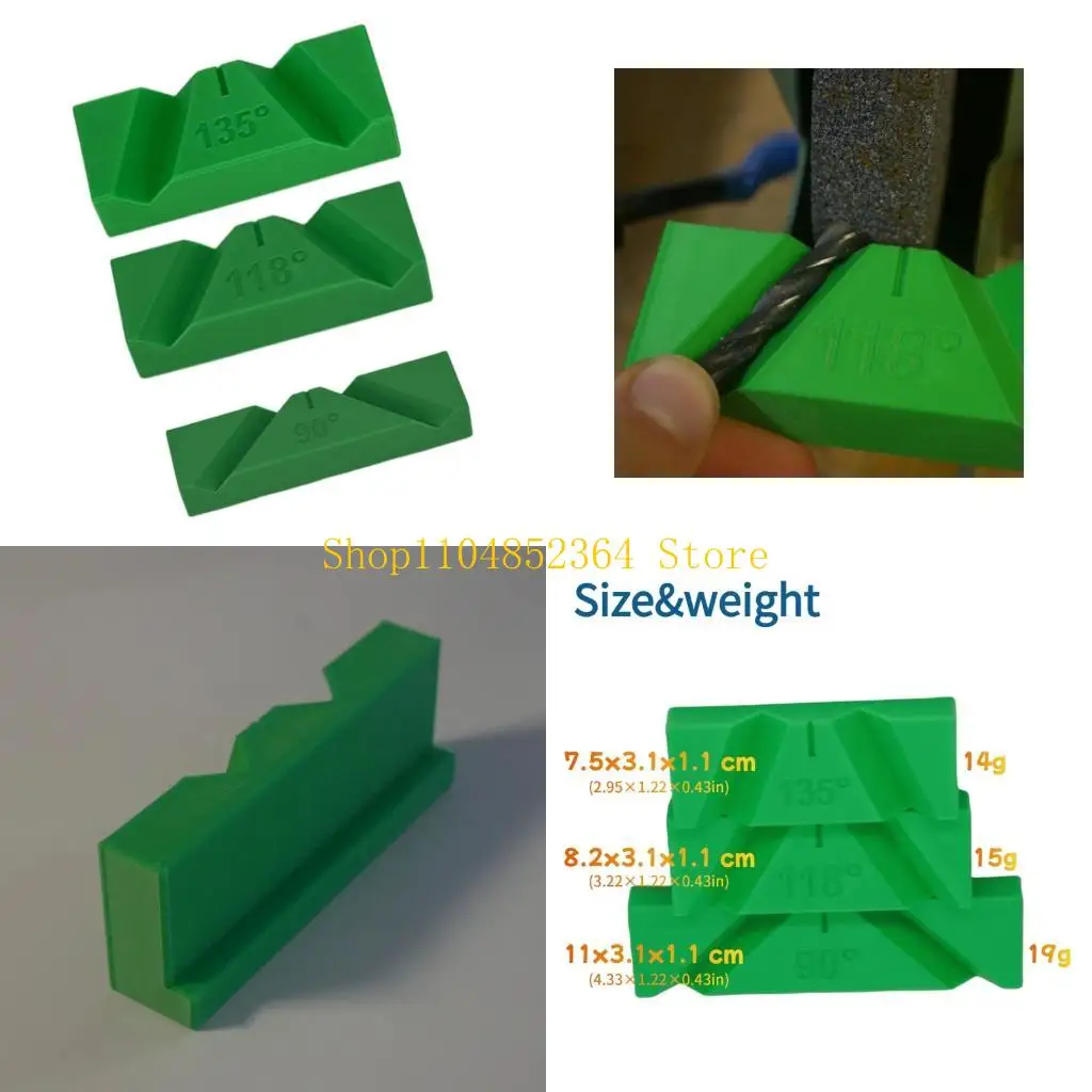 

652F Ergonomic Drill Bit Sharpener 90 118 135 Degree Angled For Metal Woodworking