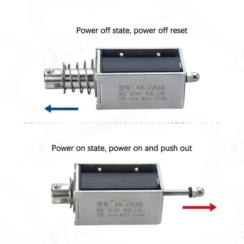 Suitable for 1264B 65N 20mm Through The Push-pull Electromagnet DC 12/24V Strong Suction Closing Long Stroke Telescopic Rod