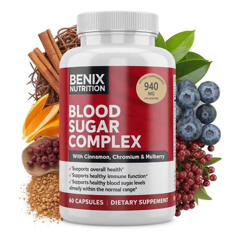 Blood Sugar Complex Supplement - Enhance Energy and Vitality, Reduce Fatigue and Improve Blood Circulation