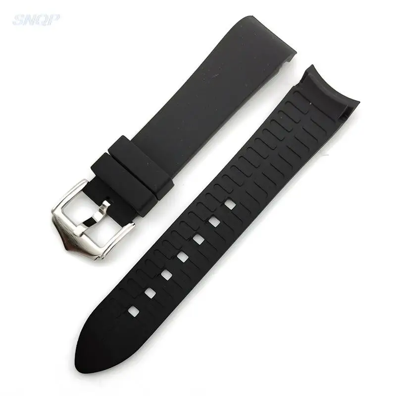 Curved End Watch Band Sport Silicone Diving Waterproof Wrist Rubber Bracelet 18mm 19 20mm 22mm 24mm for Omega Seiko Tissot Strap