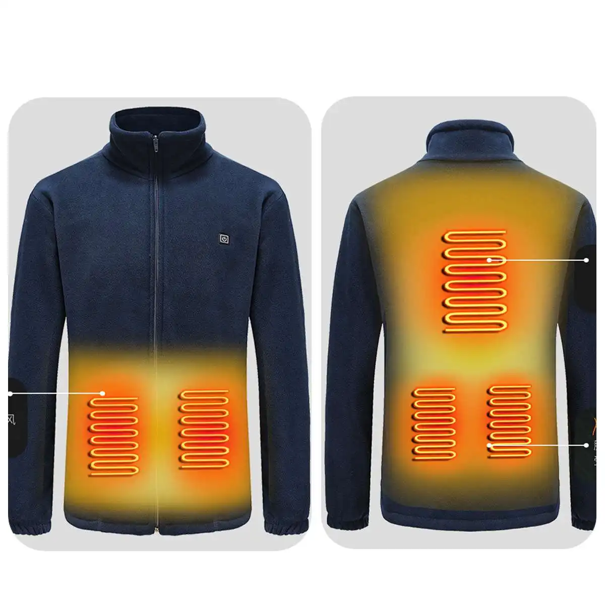 

Men Heated Jacket for Winter and Autumn - Thickened Fleece Heating Cashmere Vest with Fashion Slim Fit