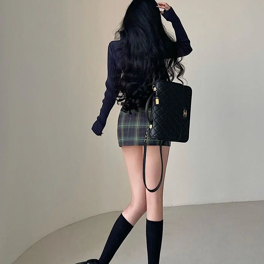 2025 Sommer Sexy Minirock Damen Wickelrock Koreanische Mädchenkleidung Street A-Linie Karierter Kurzrock Koreanischer Stil Damenbekleidung – Detail 19