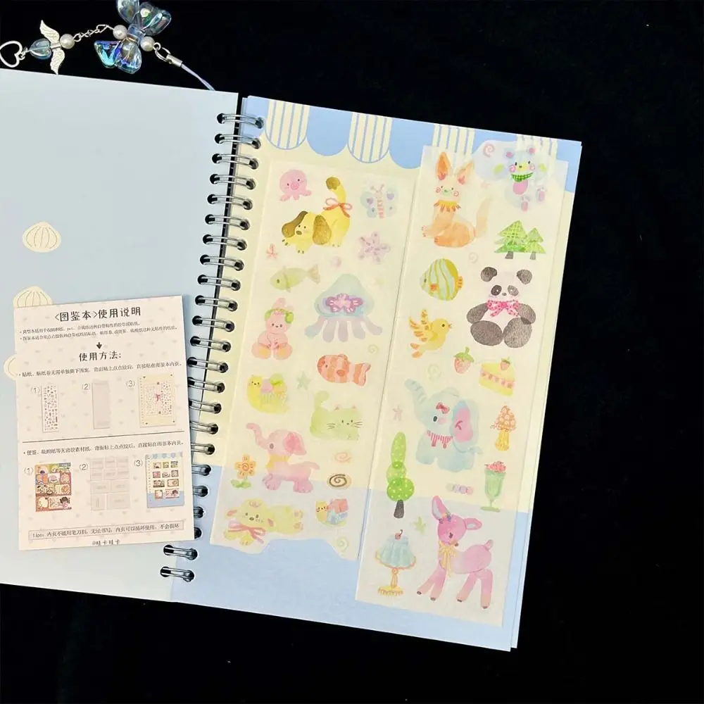 Cute A5 Sticker Storage Album Food Theme Decor Large Size Scrapbooking Sticker Storage DIY Illustration Collection Book