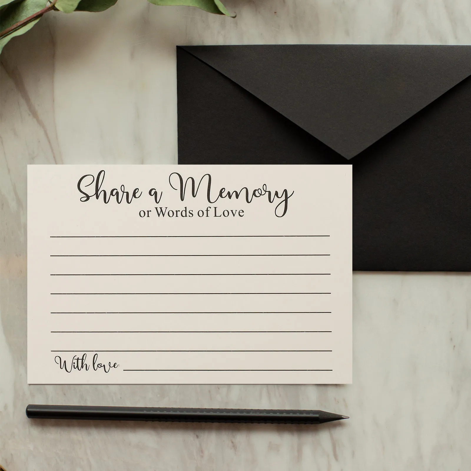 50Sheets Share A Memory Cards Small Funeral Memorial Multi-Use Celebration Thick Paper Memory Writing Cards for Retirement