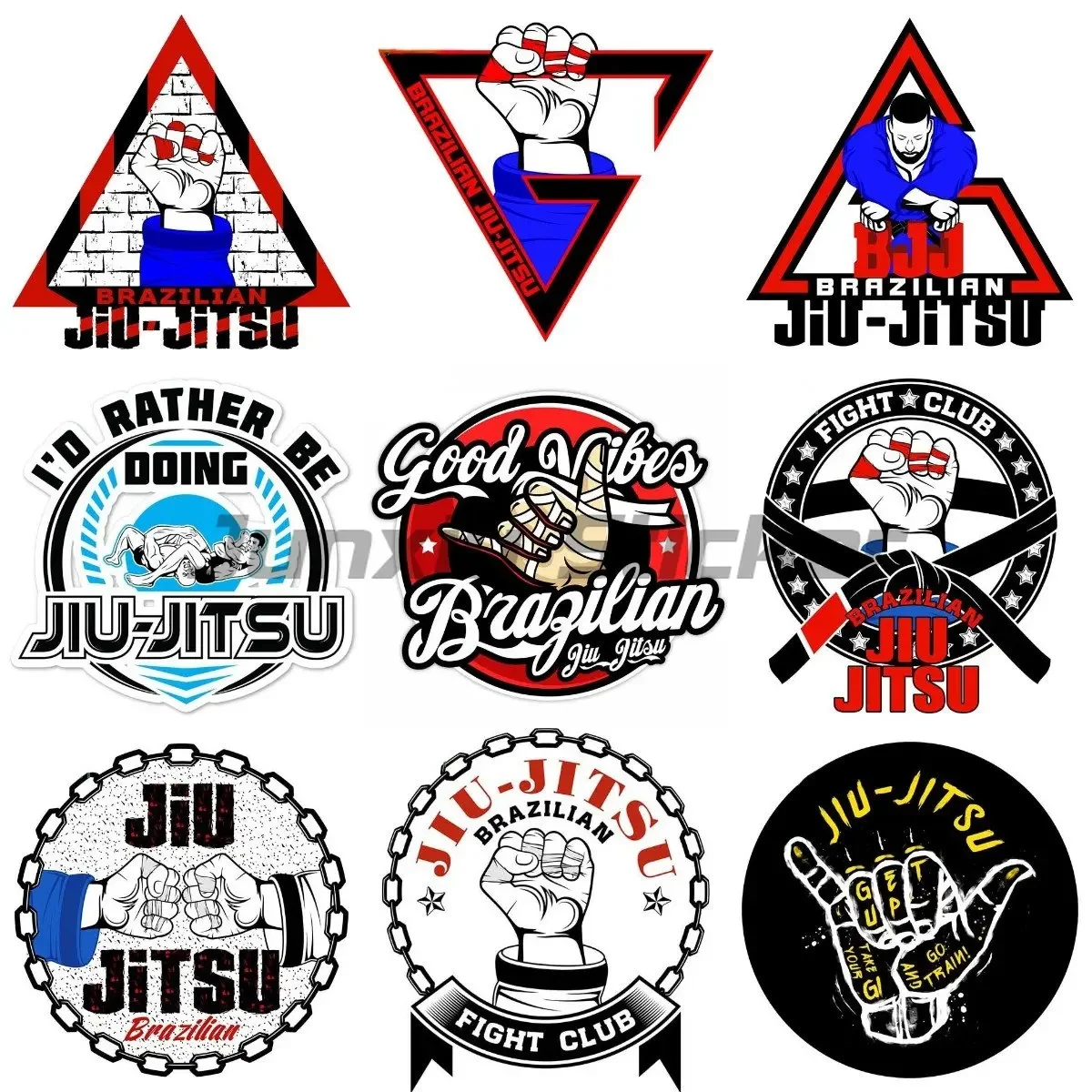 

Brazilian Jiu Jitsu BJJ Car Stickers for Decorate Car Van Motorcycle Helmet Window Wall Room Decal Accessories