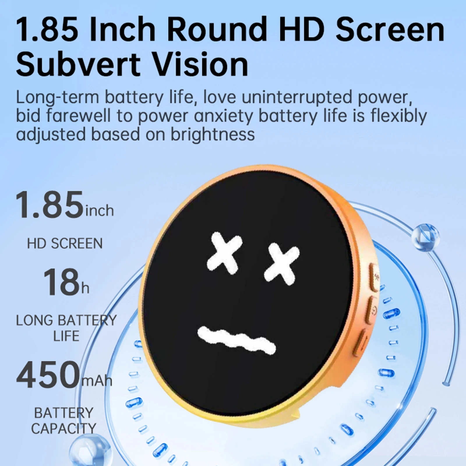 

Электронный аниме-бейдж BT5.4 с динамическим дисплеем и сенсорным экраном (оранжевый)