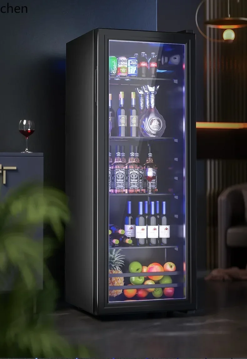 

Ice Bar Household Refrigerator Fresh Keeper Transparent Beverage Refrigerator Office Small