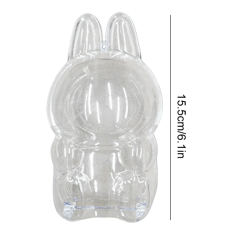 For LABUBU Sitting Party Transparent Protective Cover Dustproof Cover Storage Box Backpack Hanging Decoration