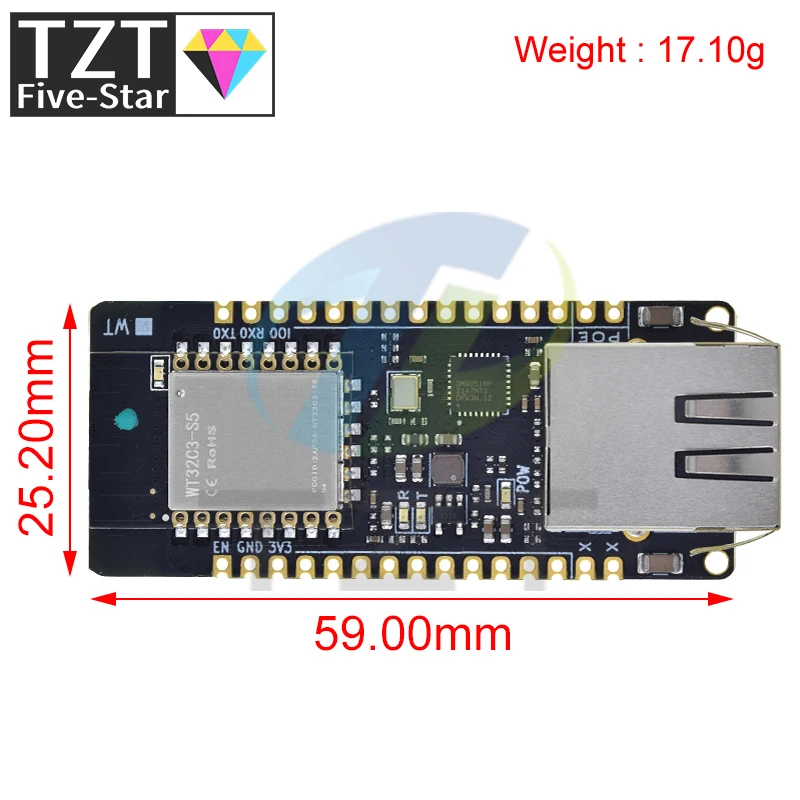 TZT ETH01-EVO ESP32-C3 وحدة واي فاي بلوتوث إيثرنت 3 في 1 بوابة إنترنت الأشياء المحدثة WT32-ETH01 #2