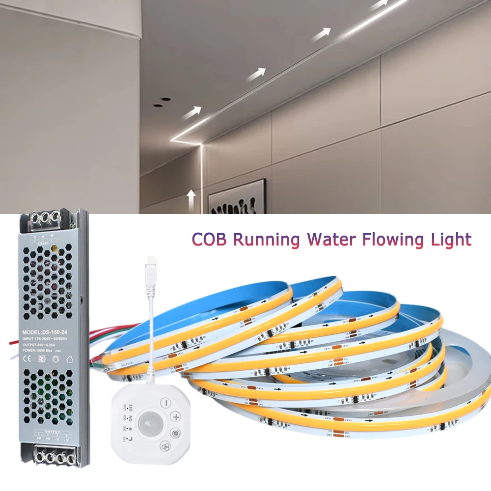 kit-de-bande-led-cob-a-effet-d'eau-courante-5m-10m-20m-avec-capteur-de-mouvement-pir-24v-lumiere-de-course-de-chevaux-temporisateur-dimmable-lampe-lineaire-flexible