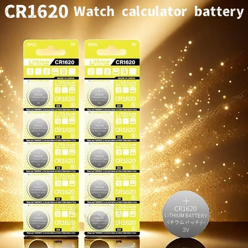 New CR1620 60mAh 3V Lithium Button Cell Battery LM1620 BR1620 ECR1620 KCR1620 CR 1620 5009LC Coin Cells Watch Toys Batteries