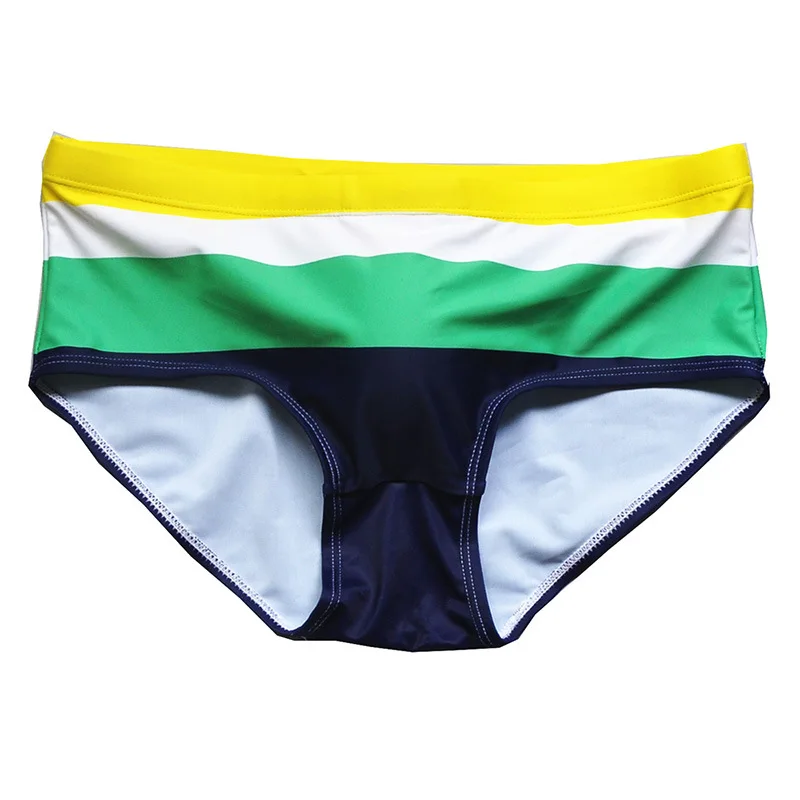 Classic striped digital printing simple and fashionable boxer with cup three-dimensional swimming trunks classic UXH601-1