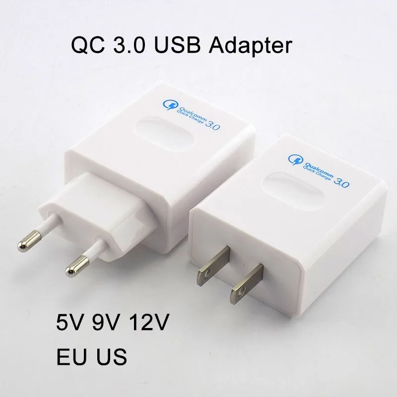 Quick Charging Adapter QC 3.0 Wall Charger 5V 9V 12V 18W 1 Port For Smartphone Qualcomm Fast Rapid Home C3