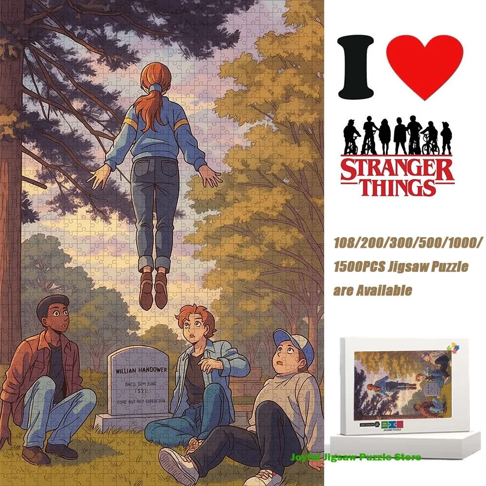 

Stranger Things Jigsaw Puzzle 108/200/300/500/1000/1500Pcs Decompression Toy Educational Game Gift Perfect Gift for Birthday