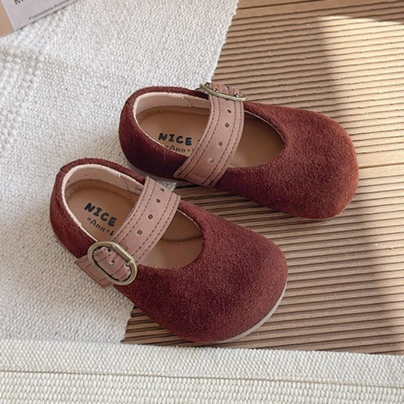 

2025 Children Leather Shoes for Girls Autumn New Fashion Korean Style Soft Bottom Anti-slippery Versatile Princess Dress Shoes