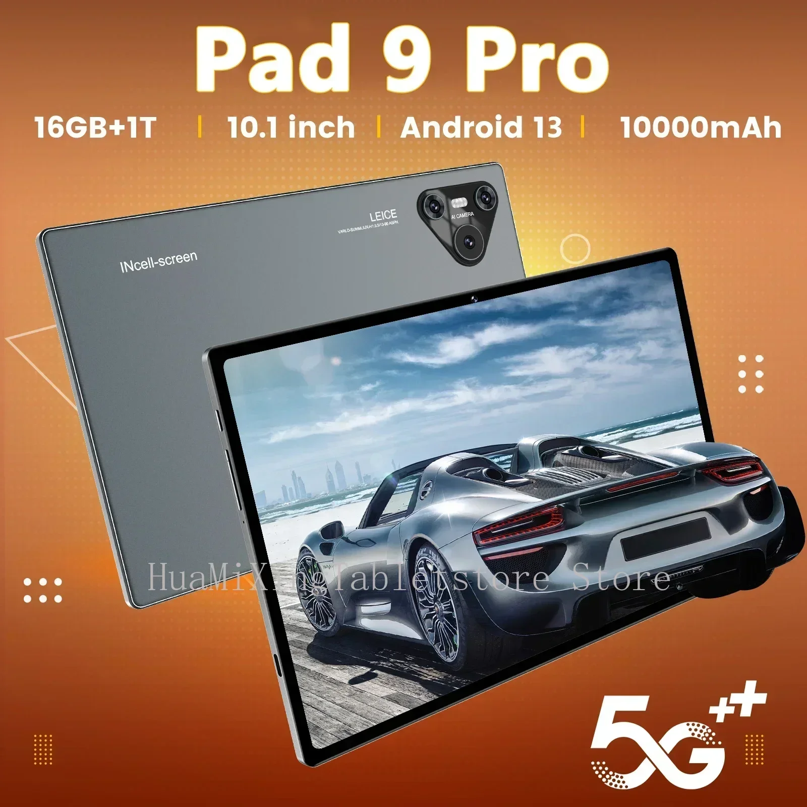 

【 16G+1024G 】 Android Gaming 5G Tablet 2024 New Global Version Pad 9 Pro Ultra HD 10.1 Screen Snapdragon 888 Plug in WiFi Tablet