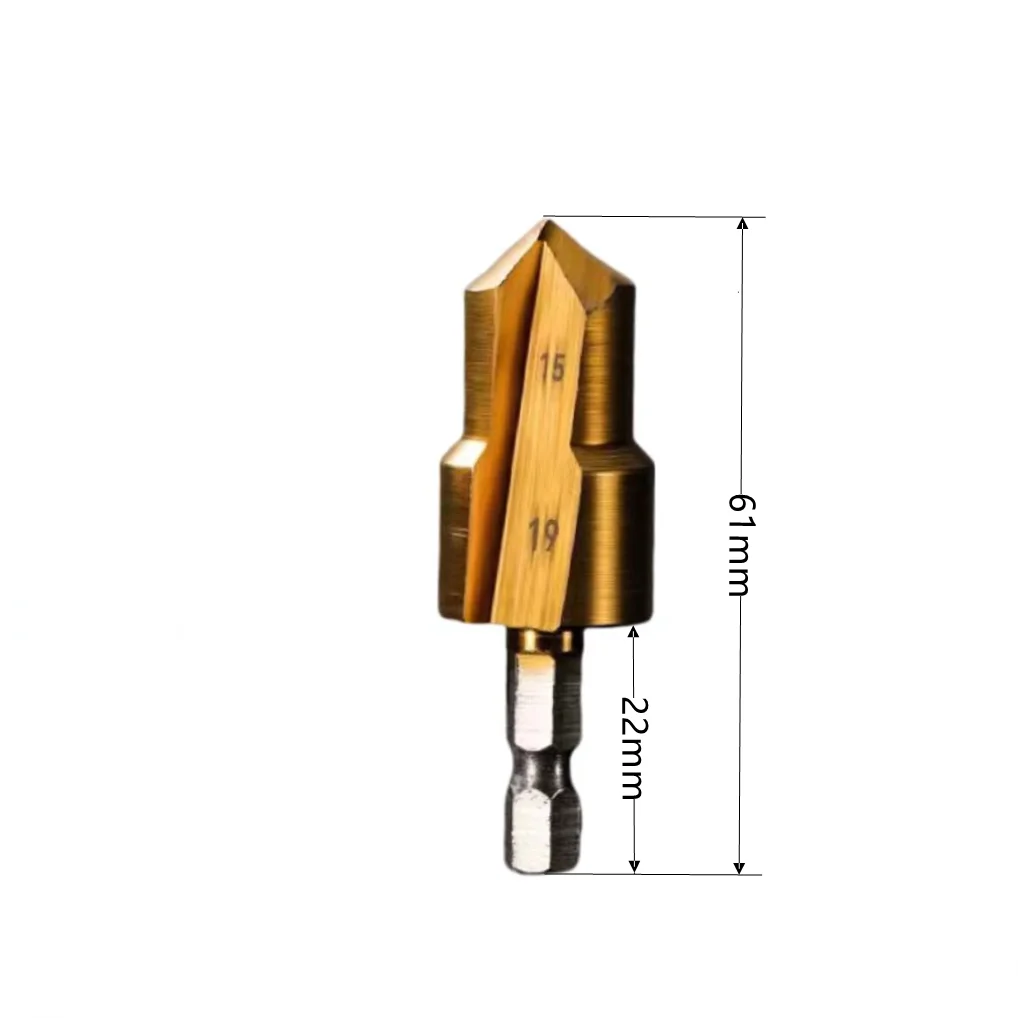 Nuova punta da trapano di sollevamento PPR con impugnatura esagonale, alesatore per la lavorazione del legno del tubo dell'acqua, smussatrice, trapano a gradino 20/25/32