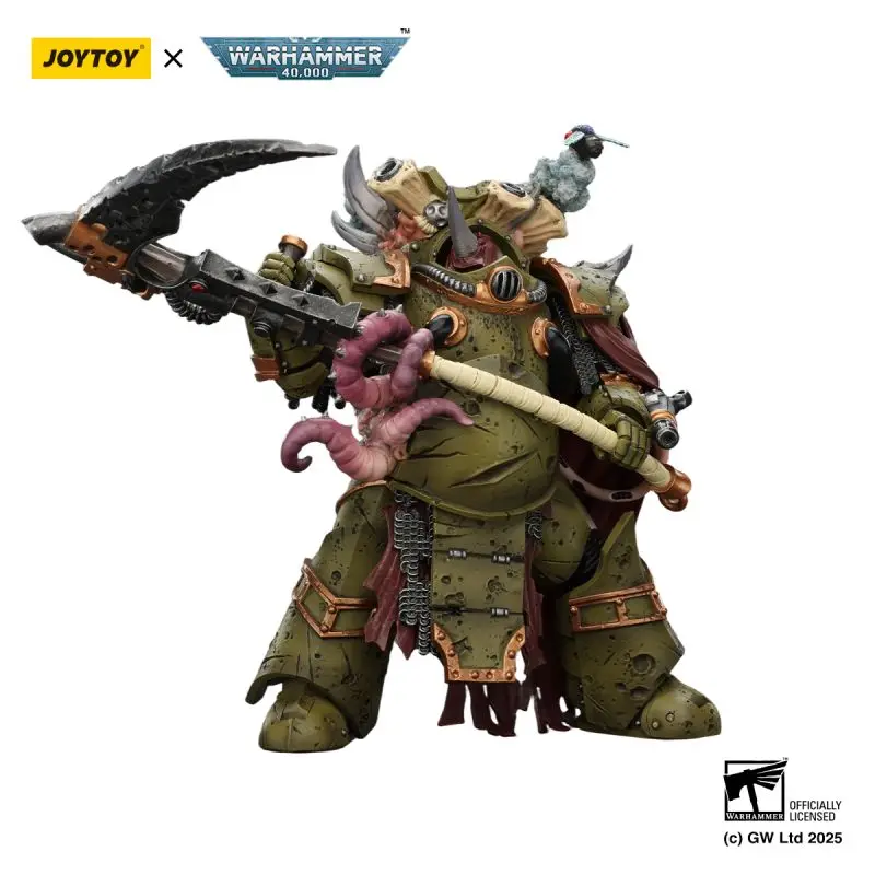 JOYTOY Warhammer 40K Death Guard Deathshroud Terminator 2 with Manreaper and Plaguespurter Gauntlet 1:18 Action Figure Collection Model Gift for Adults view 7