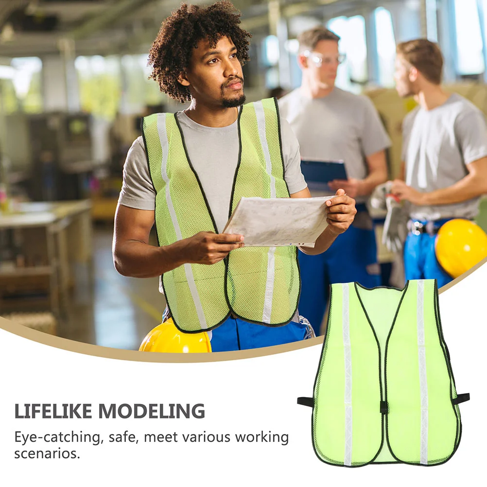 Reflective Vests for Volunteer Safety Clothing Security Mesh Fabric Warning Fitting Identification Traffic Tank Top