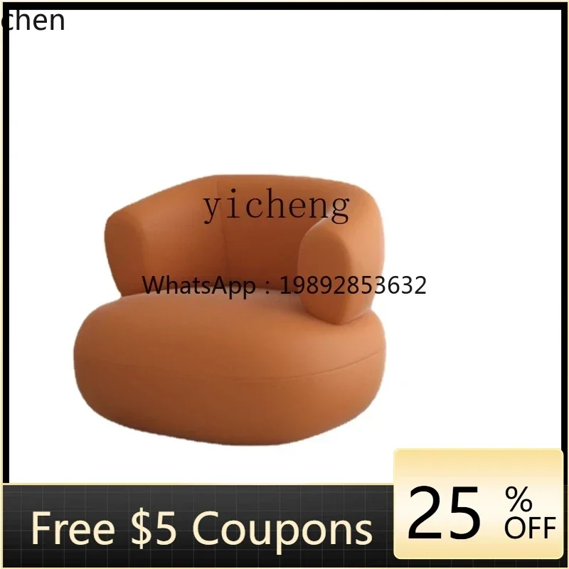 YFY  Anti-Scratching Cloth Single Sofa Living Room Cream Wind Chair Leisure Chair