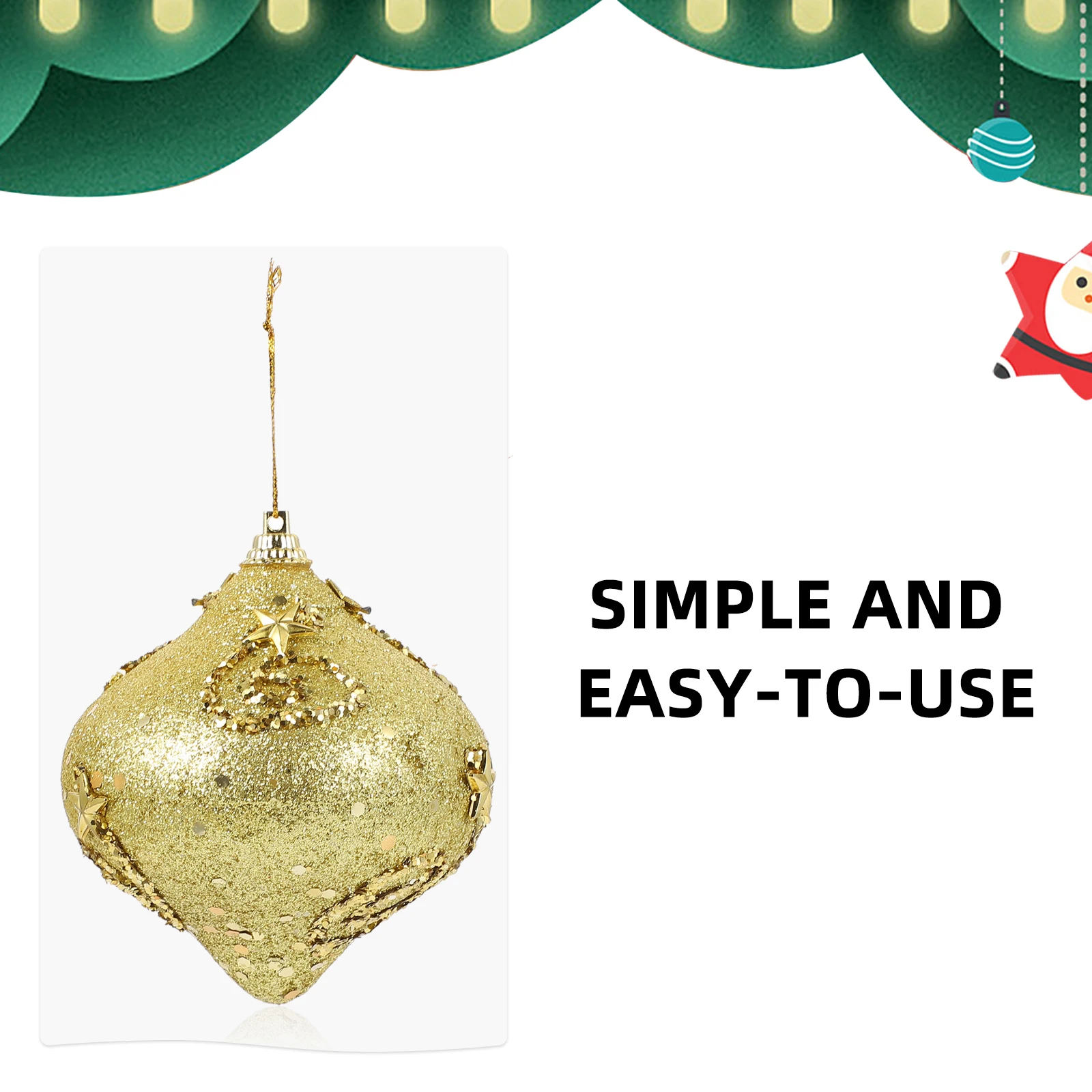 

30 Pcs Glitter Ball Decor Decoration Christmas Xmas nament Party Supplies Golden Hanging Balls Tree Home Wedding Anniversary