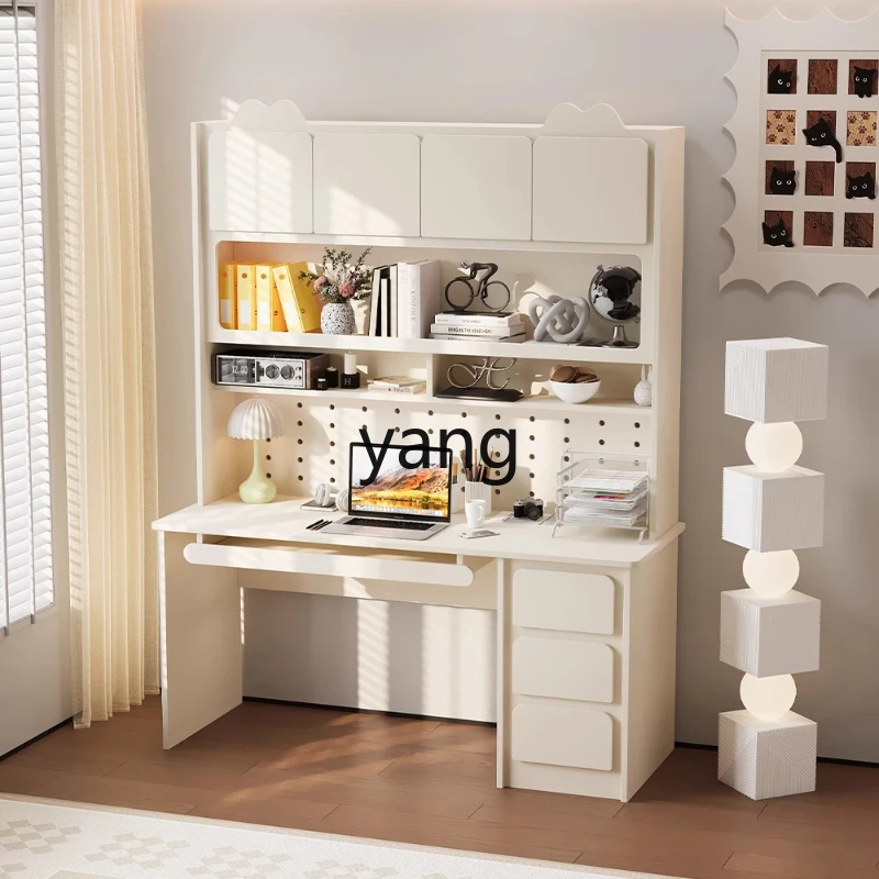

YHM solid wood home bedroom against the wall desk integrated computer desk