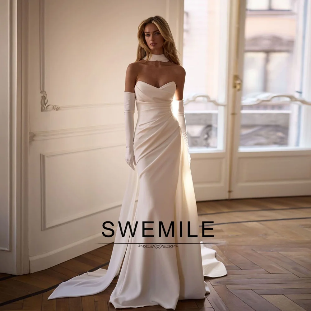 torrid satin dress Plus Size - Ivory Satin Strapless Sweetheart Fit & Flare Wedding Dress