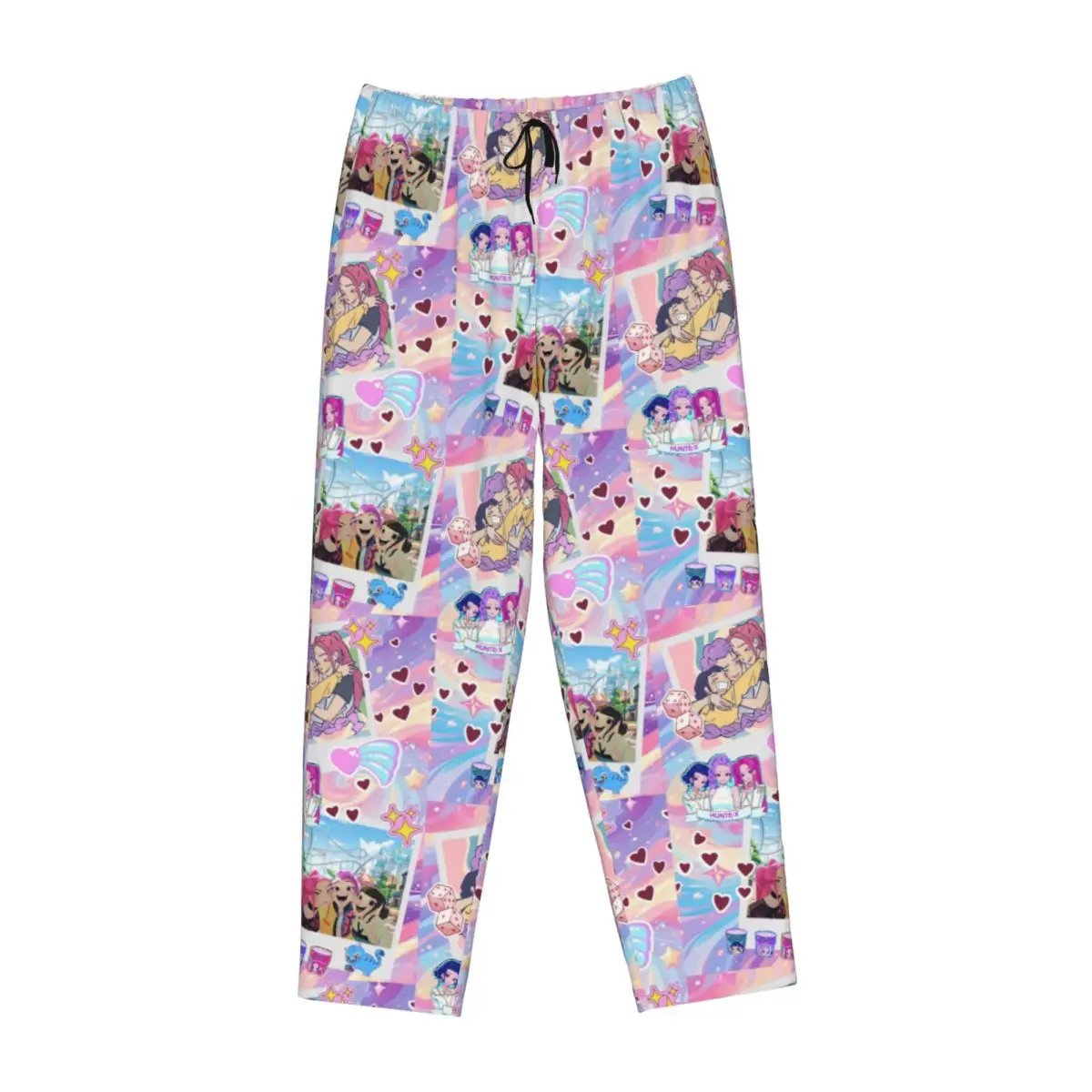 مخصص النساء K-KPop D-Demon H-Hunters المشارك بنطلون بيجاما طباعة أنيمي الكرتون النوم ملابس خاصة قيعان مع جيوب
